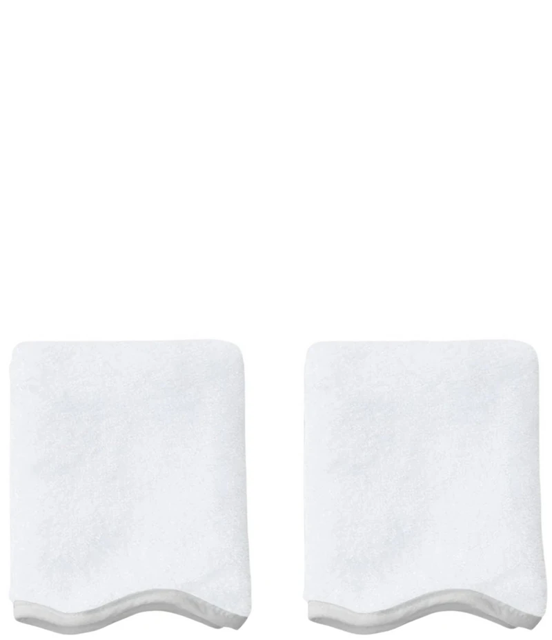 Weezie Scalloped Edge Trim Organic Cotton Bath Towels