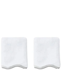 Weezie Scalloped Edge Trim Organic Cotton Bath Towels