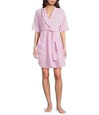 Weezie Short Scalloped Lightweight French Terry Robe