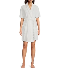 Weezie Short Scalloped Lightweight French Terry Robe