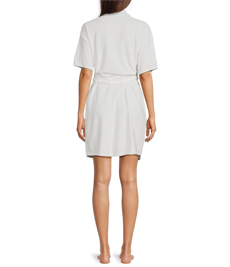 Weezie Short Scalloped Lightweight French Terry Robe