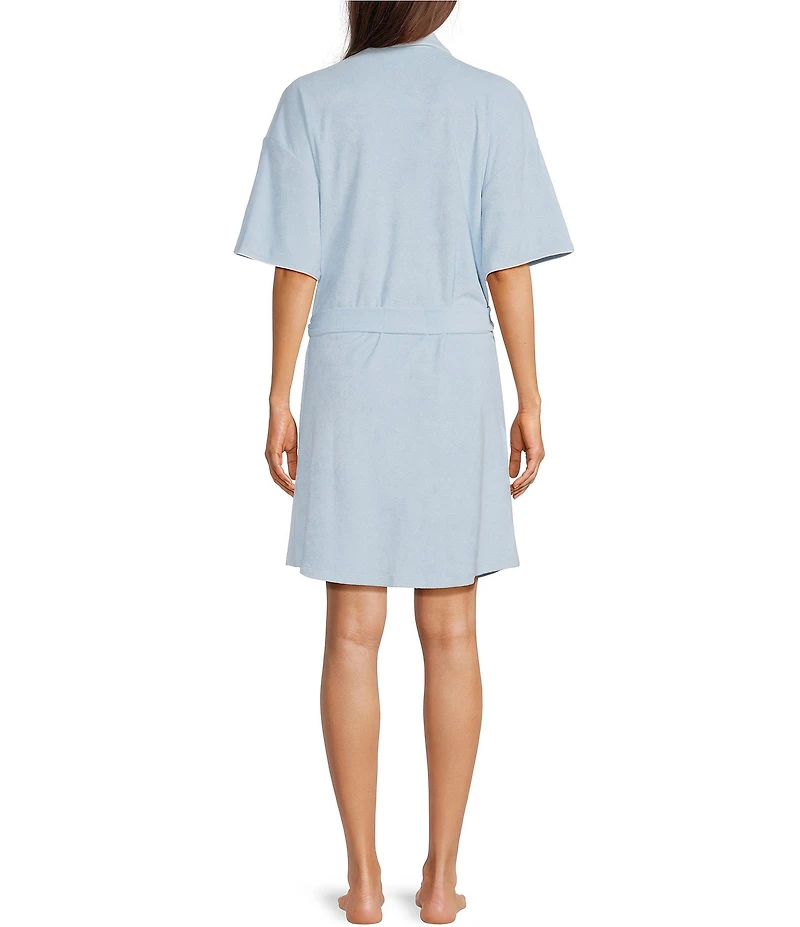 Weezie Short Scalloped Lightweight French Terry Robe