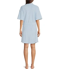 Weezie Short Scalloped Lightweight French Terry Robe