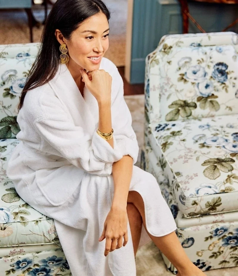 Weezie Signature Long Sleeve Organic Cotton Long Terry Robe