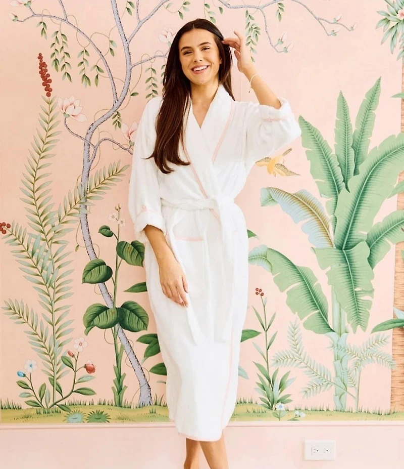 Weezie Signature Long Sleeve Organic Cotton Long Terry Robe
