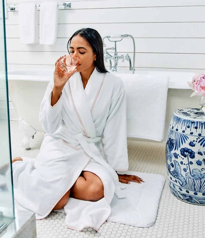 Weezie Signature Long Sleeve Organic Cotton Long Terry Robe