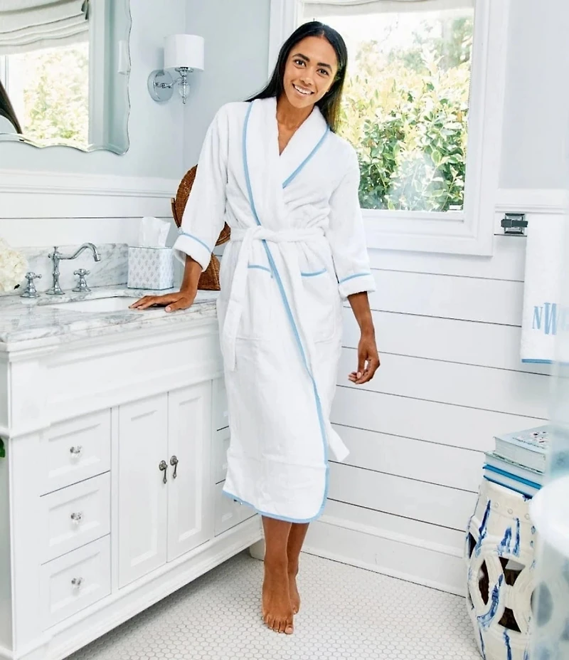 Weezie Signature Long Sleeve Organic Cotton Long Terry Robe
