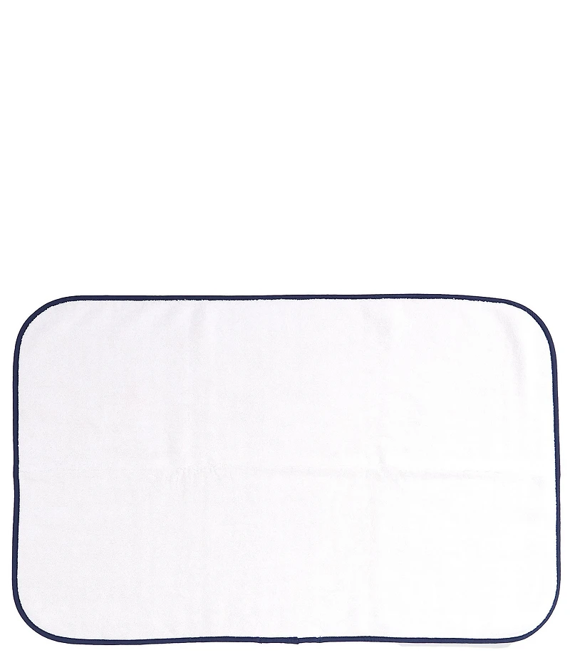 Weezie Signature Organic Cotton Contrast Piping Bath Mat