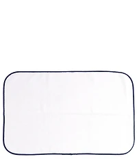 Weezie Signature Organic Cotton Contrast Piping Bath Mat