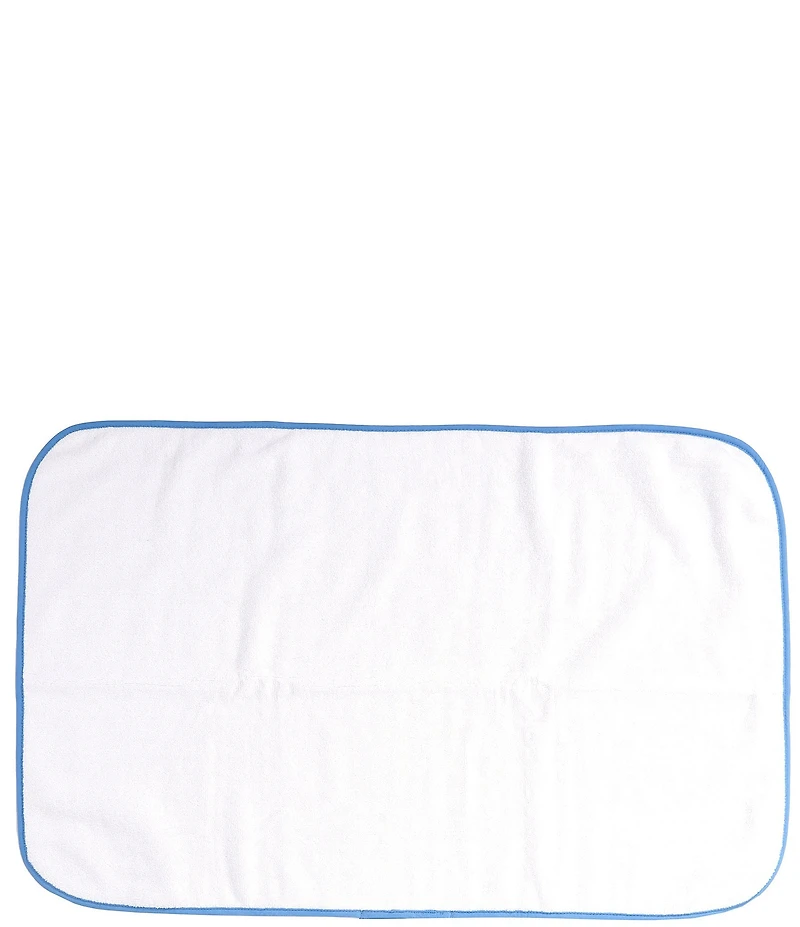 Weezie Signature Organic Cotton Contrast Piping Bath Mat