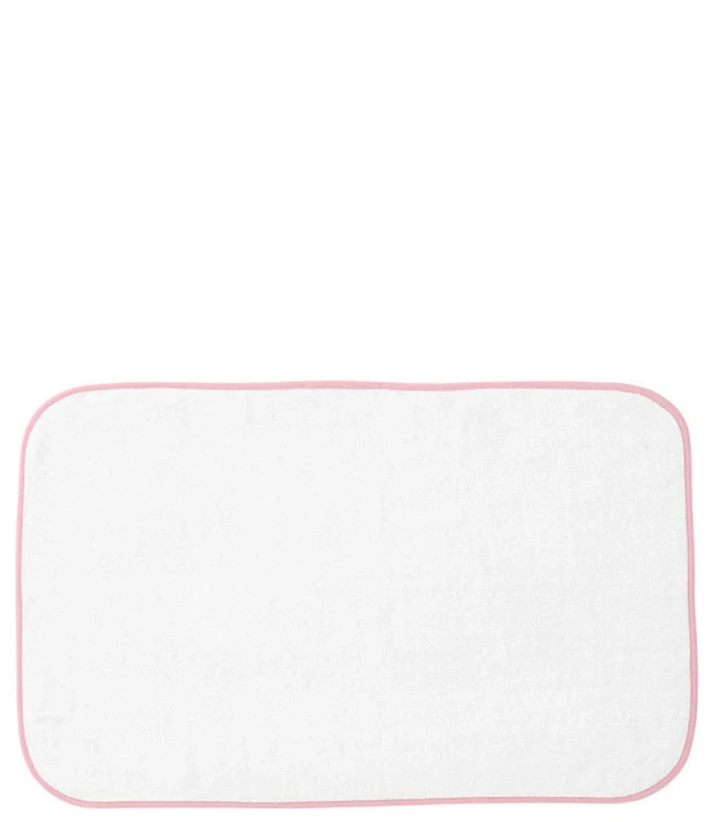 Weezie Signature Organic Cotton Contrast Piping Bath Mat