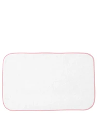 Weezie Signature Organic Cotton Contrast Piping Bath Mat