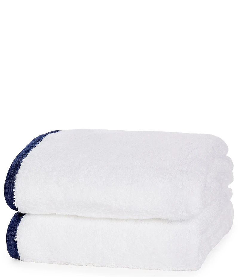 Weezie Signature Organic Cotton Contrast Piping Towels