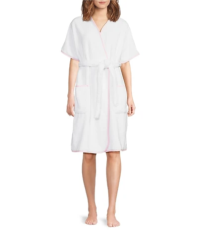 Weezie Signature Short Sleeve Organic Cotton Short Terry Robe