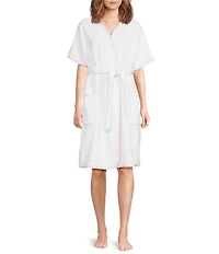 Weezie Signature Short Sleeve Organic Cotton Short Terry Robe