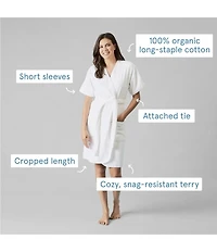 Weezie Signature Short Sleeve Organic Cotton Short Terry Robe