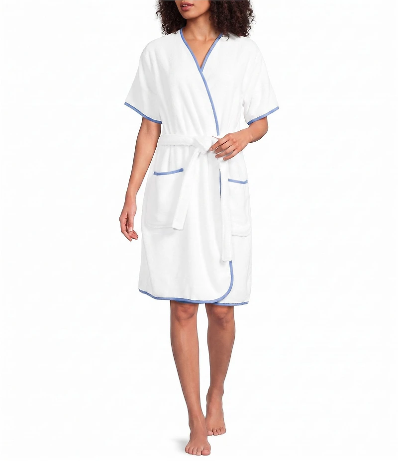 Weezie Signature Short Sleeve Organic Cotton Short Terry Robe