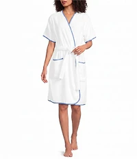 Weezie Signature Short Sleeve Organic Cotton Short Terry Robe