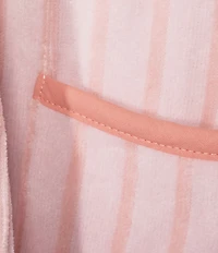Weezie Striped Short Organic Cotton Plush Terry Robe
