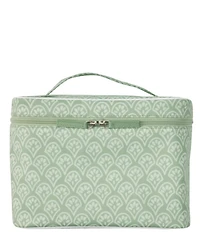 Weezie Matcha Block Print Patterned Vanity Case