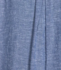 Westbound 3/4 Roll-Tab Sleeve Point Collar Y-Neck Button Front Shirt