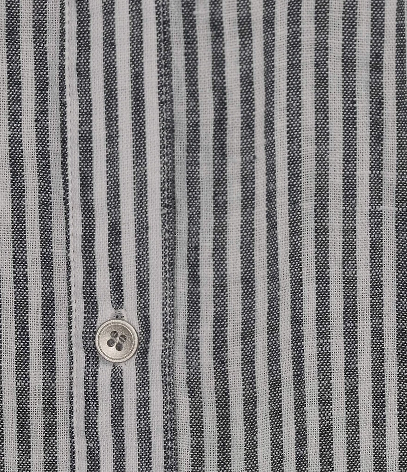 Westbound 3/4 Roll-Tab Sleeve Point Collar Y-Neck Button Front Top