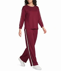 Westbound 3/4 Sleeve Crew Neck Knit Coordinating Top