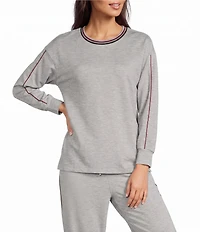 Westbound 3/4 Sleeve Crew Neck Knit Coordinating Top