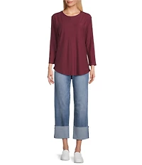 Westbound 3/4 Sleeve Crew Neck Top