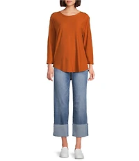 Westbound 3/4 Sleeve Crew Neck Top