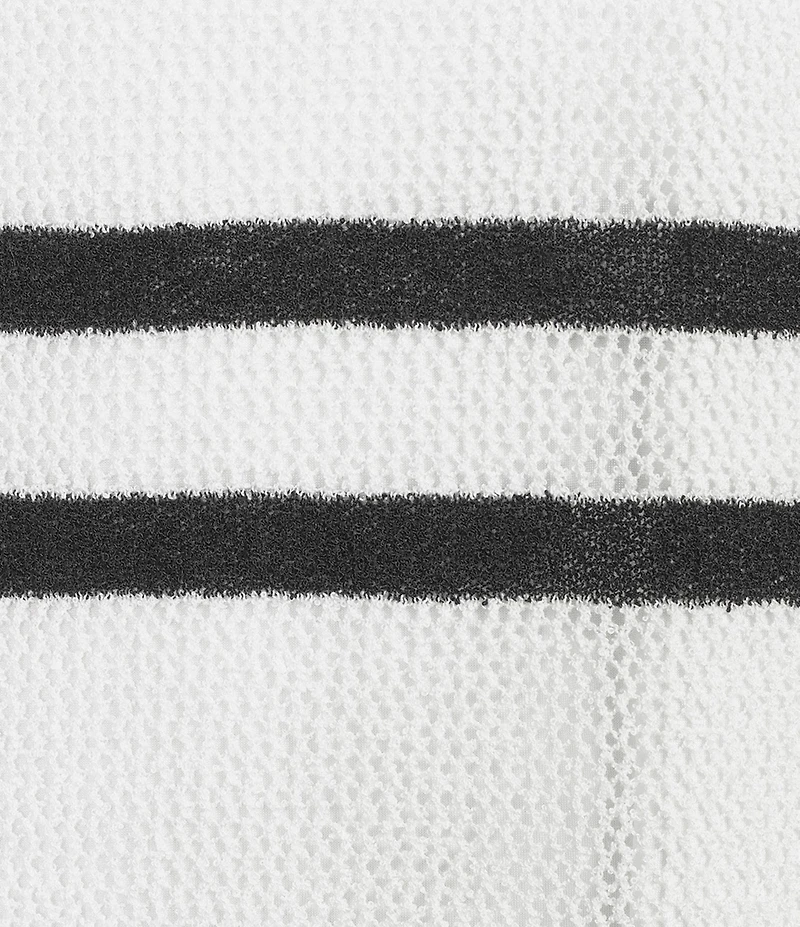 Westbound 3/4 Sleeve Crochet Crew Neck Ribbed Top