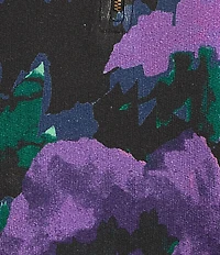Westbound Acai Brush Floral Long Sleeve Quarter Zip Pullover
