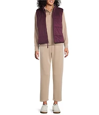 Westbound ULTRA LUXE Athleisure Coordinating Cropped Lounge Straight Leg Pull On Pants