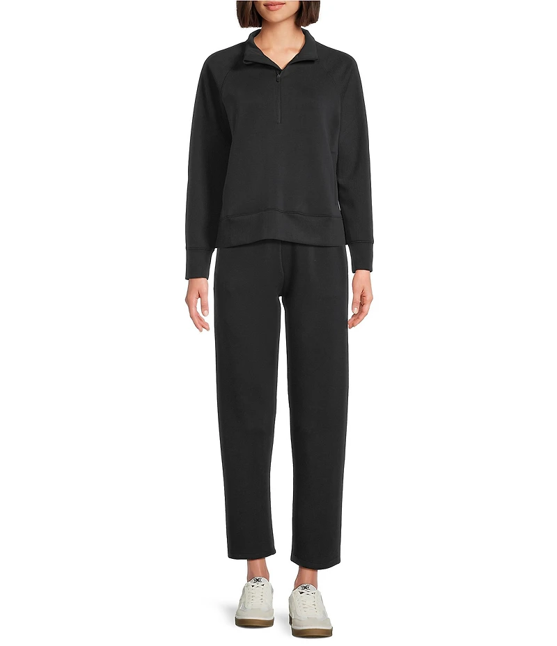 Westbound ULTRA LUXE Athleisure Coordinating Cropped Lounge Straight Leg Pull On Pants