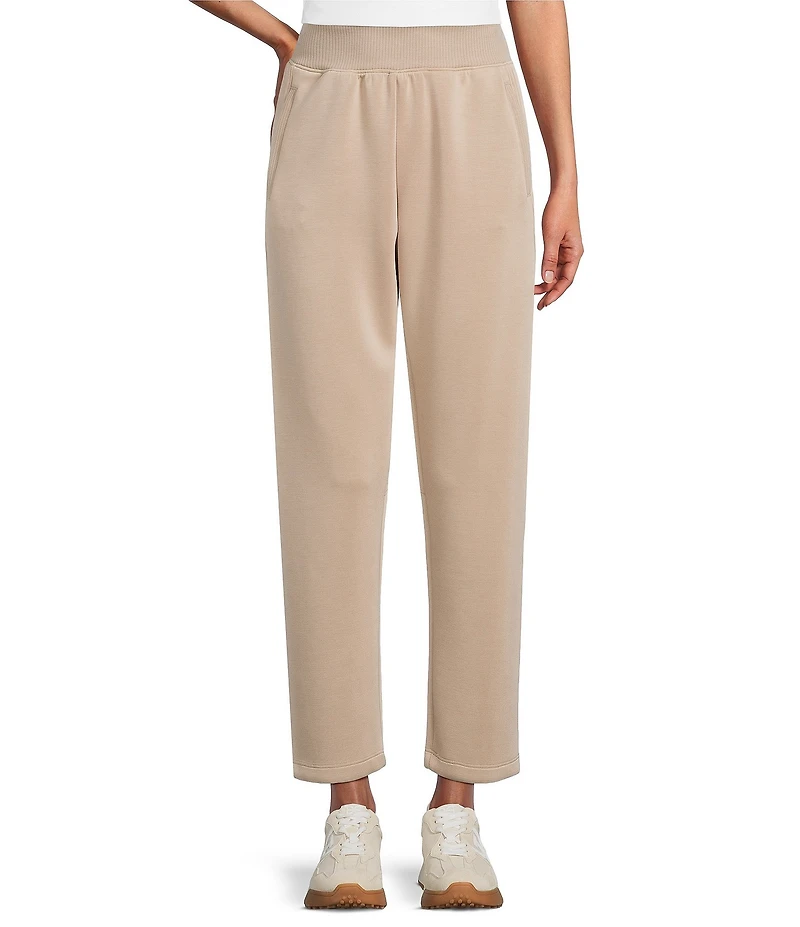 Westbound ULTRA LUXE Athleisure Coordinating Cropped Lounge Straight Leg Pull On Pants
