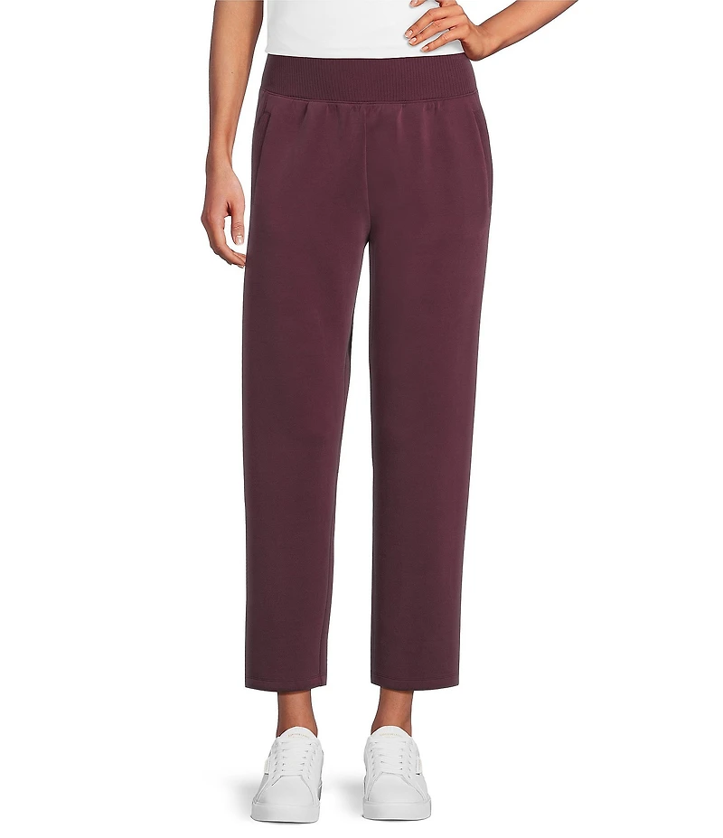 Westbound ULTRA LUXE Athleisure Coordinating Cropped Lounge Straight Leg Pull On Pants
