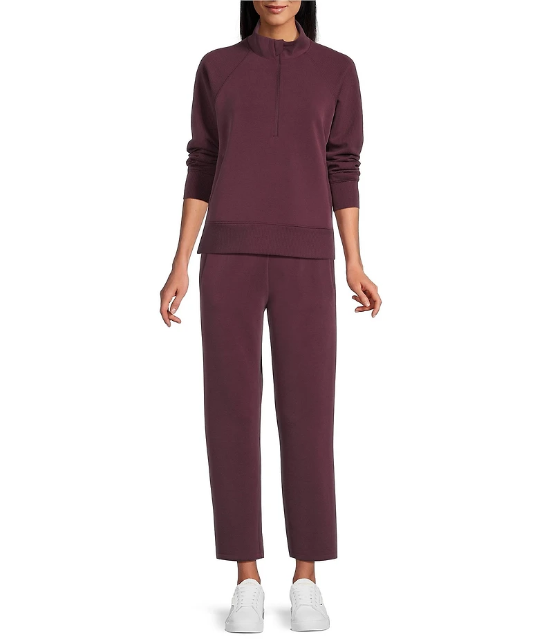 Westbound ULTRA LUXE Athleisure Coordinating Cropped Lounge Straight Leg Pull On Pants