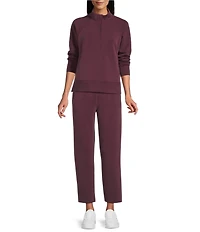 Westbound ULTRA LUXE Athleisure Coordinating Cropped Lounge Straight Leg Pull On Pants