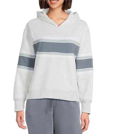 Westbound Athleisure Knit Long Sleeve Colorblock Hoodie