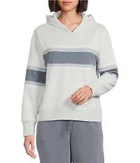 Westbound ULTRA LUXE Athleisure Coordinating Knit Long Sleeve Colorblock Hoodie