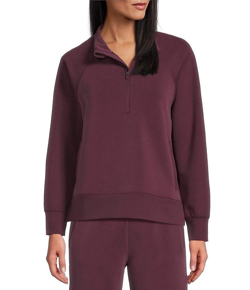 Westbound Athleisure Knit Long Sleeve Half Zip Pullover