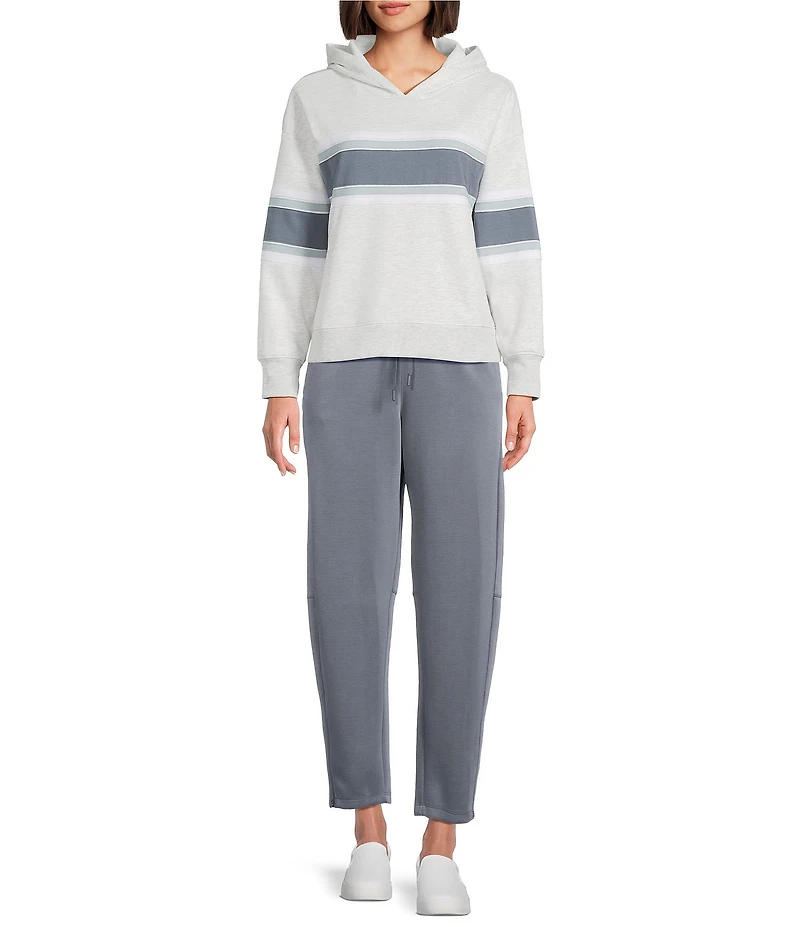 Westbound Athleisure Scuba Barrel Leg Drawstring Pants