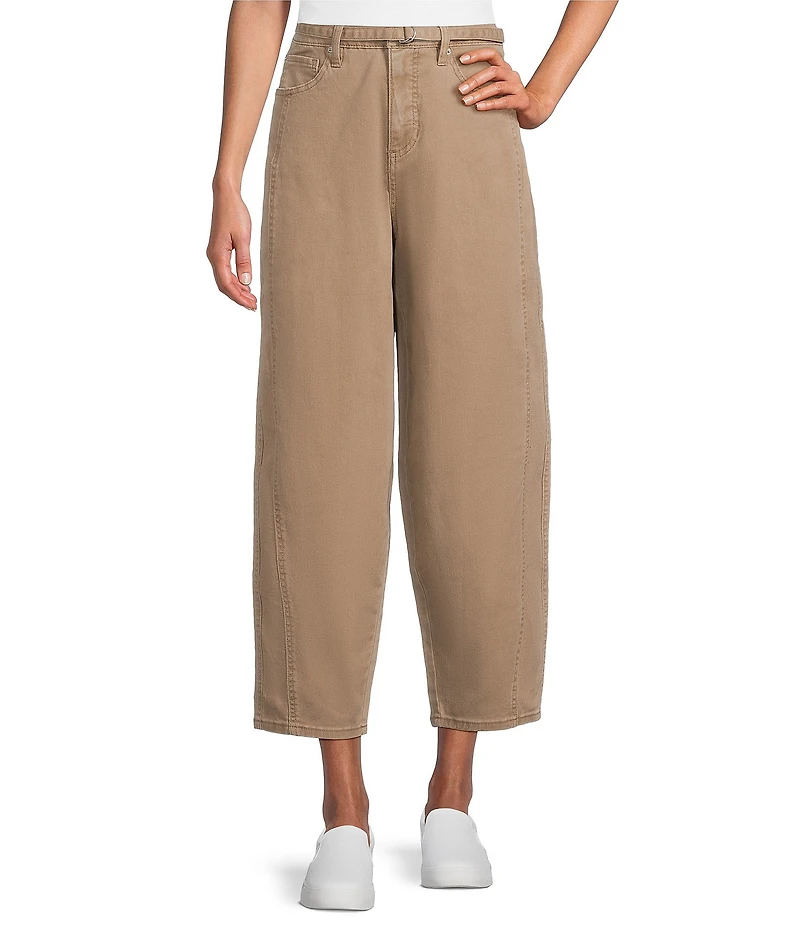 Westbound Belted Mid Rise Barrel Pants