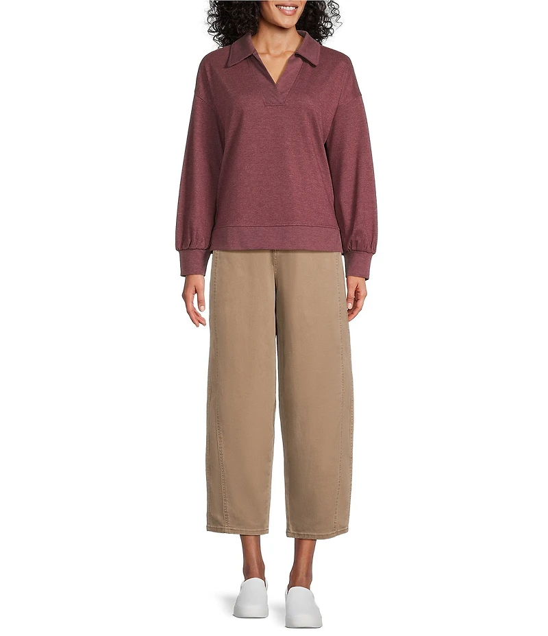 Westbound Belted Mid Rise Barrel Pants