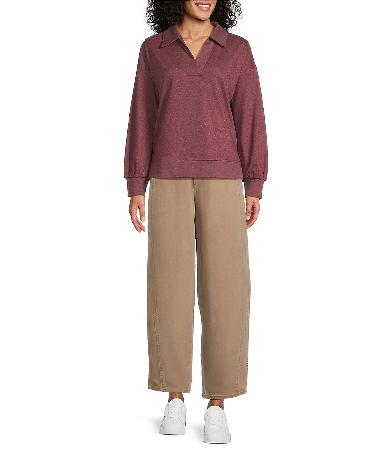 Westbound Belted Mid Rise Barrel Pants