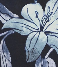 Westbound Blue Tapestry Lilly Long Sleeve Crew Neck Pullover