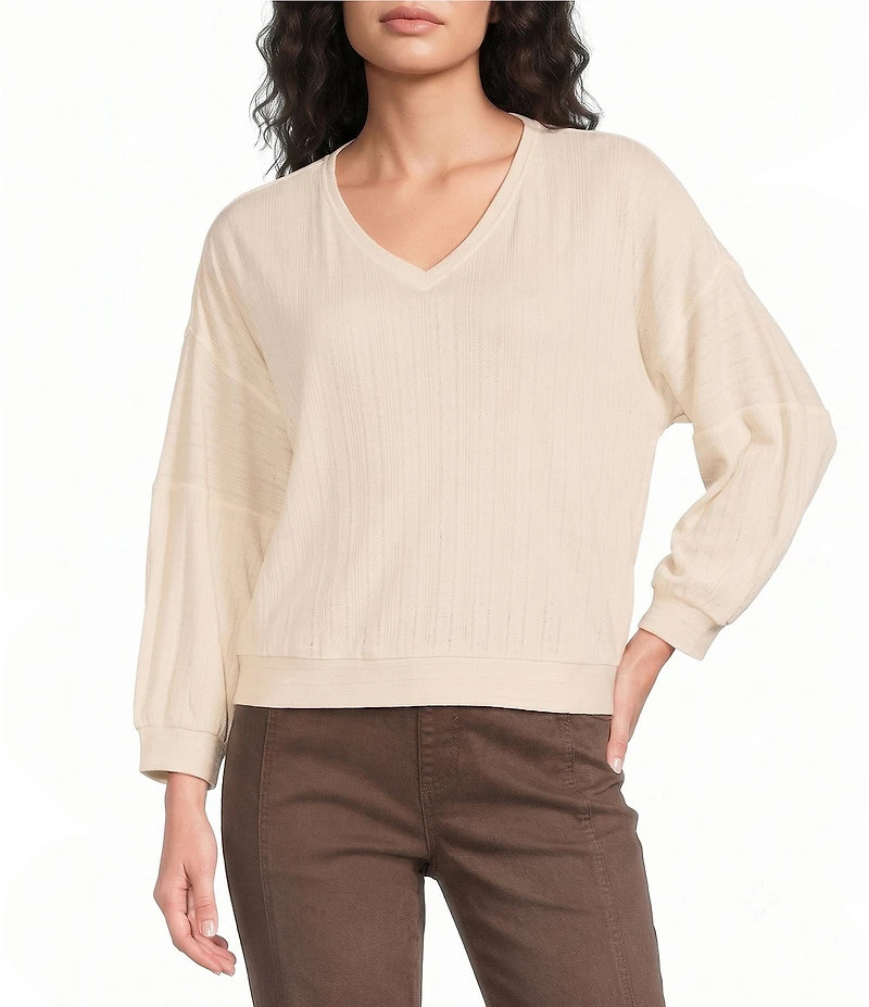 Westbound Bracelet Sleeve V-Neck Top