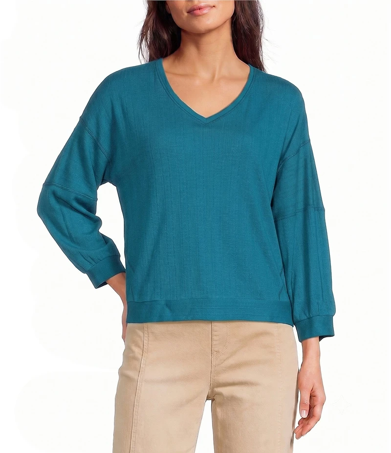 Westbound Bracelet Sleeve V-Neck Top