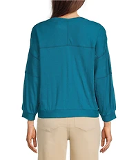 Westbound Bracelet Sleeve V-Neck Top