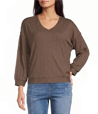 Westbound Bracelet Sleeve V-Neck Top